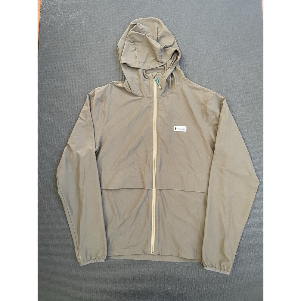 Cotopaxi Viento Travel Jacket Green Full Zip Hooded Windbreaker Men's Medium